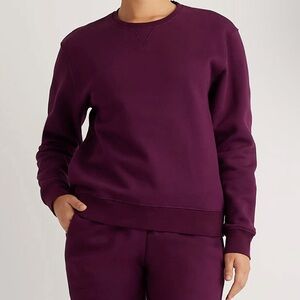 Quince Women's Crewneck Sweatshirt in Deep Plum